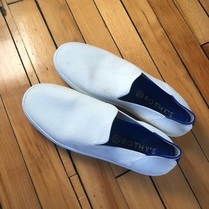 Rothys white sneakers size 9.5